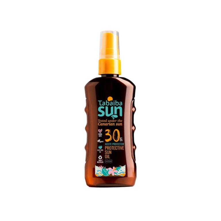 Aceite protector solar SPF30 con aloe vera canario Tabaibasun 100 ml