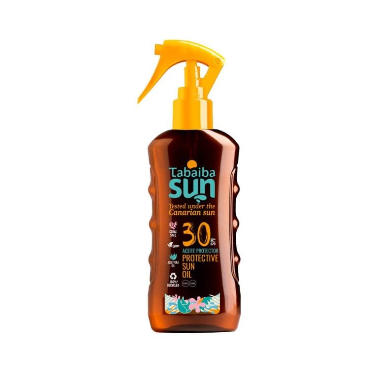 Aceite protector solar SPF30 con aloe vera canario Tabaibasun 200 ml