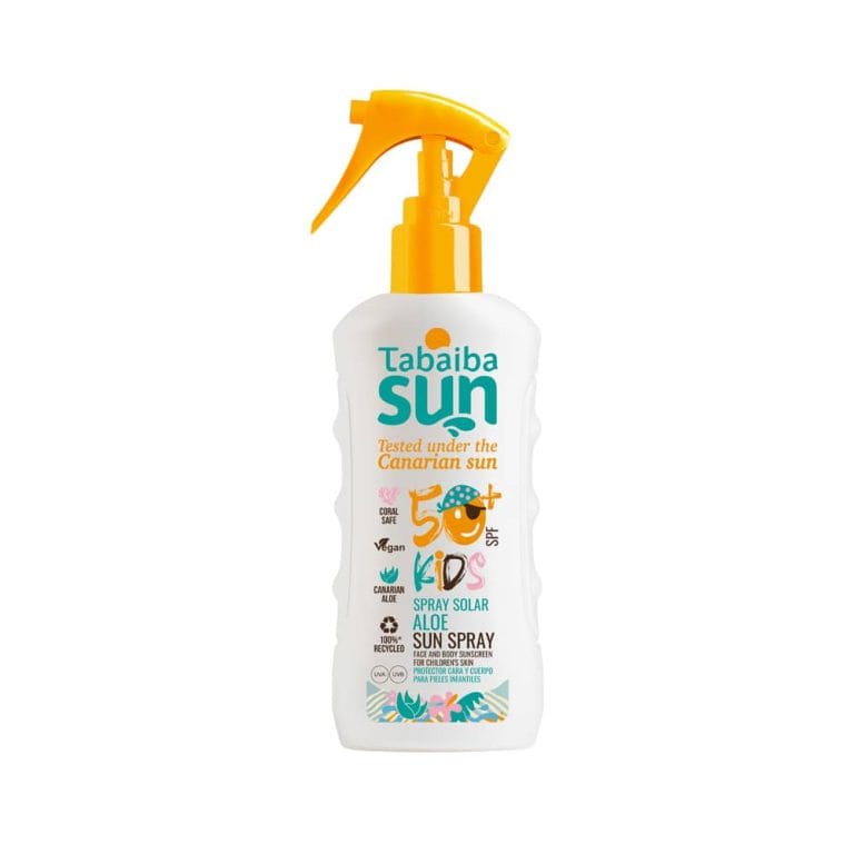 Loción protectora solar para niños en spray Tabaibasun 50SPF