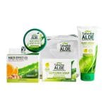 Set de viaje con aloe vera canario – crema de manos, jabón, crema para cara y cuerpo y crema multi-efecto de Tabaibaloe